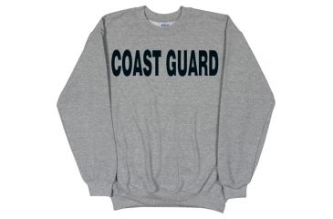 Image of Fox Outdoor Crewneck Sweatshirt, Coast Guard - Heather Grey - Black Imprint, Large, 64-672 L