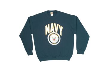 Image of Fox Outdoor Crewneck Sweatshirt, Navy Crest - Navy - Color Imprint, Large, 64-675 L