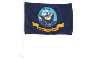 Image of Fox Outdoor Deluxe Car Window Flag, Navy, 84-0133