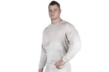 Image of Fox Outdoor ECWCS Extreme Cold Weather Polypropylene Underwear Tops - Crewneck Top, Sand, Extra Large, 64-957 XL