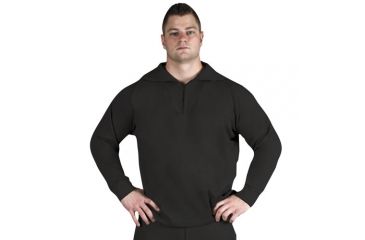 Image of Fox Outdoor ECWCS Extreme Cold Weather Polypropylene Underwear Tops - Zippered Top, Black, Small, 64-94 BL S