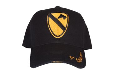 Image of Fox Outdoor Embroidered Military Ball Cap, 1st Cavalry HD Division / Black, 78-7851