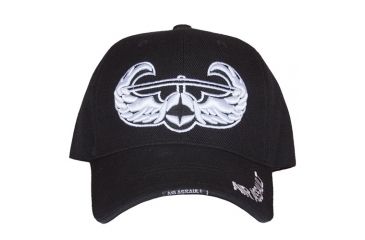 Image of Fox Outdoor Embroidered Military Ball Cap, Air Assault HD Division / Black, 78-4418