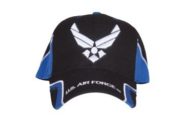 Image of Fox Outdoor Embroidered Military Ball Cap, Air Force Force / Black with Navy, 78-459