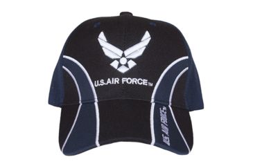 Image of Fox Outdoor Embroidered Military Ball Cap, Air Force Guard / Navy with Black, 78-418
