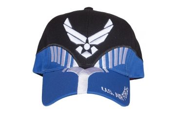 Image of Fox Outdoor Embroidered Military Ball Cap, Air Force Heritage / Black with Navy, 78-449