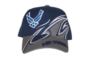 Image of Fox Outdoor Embroidered Military Ball Cap, Air Force Shark Fin / Navy with Black, 78-408