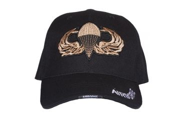Image of Fox Outdoor Embroidered Military Ball Cap, Airborne HD Division / Black, 78-4411