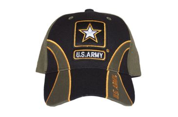 Image of Fox Outdoor Embroidered Military Ball Cap, Army Guard / OD with Black, 78-415