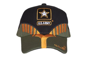 Image of Fox Outdoor Embroidered Military Ball Cap, Army Heritage / Black with OD, 78-446