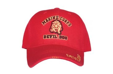 Image of Fox Outdoor Embroidered Military Ball Cap, Devil Dog HD Division / Red, 78-4221
