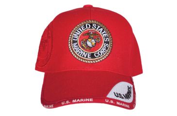 Image of Fox Outdoor Embroidered Military Ball Cap, Marines Shadow Web / Red, 78-434