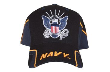 Image of Fox Outdoor Embroidered Military Ball Cap, Navy Force / Black with Navy, 78-458