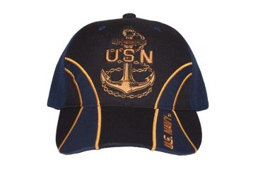 Image of Fox Outdoor Embroidered Military Ball Cap, Navy Guard / Navy with Black, 78-417