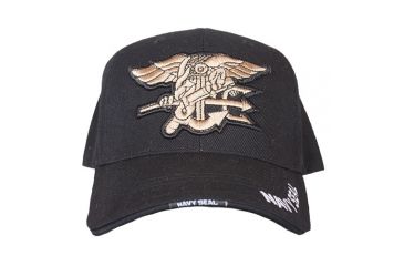 Image of Fox Outdoor Embroidered Military Ball Cap, Navy Seals HD Division / Black, 78-4141