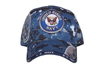 Image of Fox Outdoor Embroidered Military Ball Cap, Navy Service / Sky Digital, 78-563