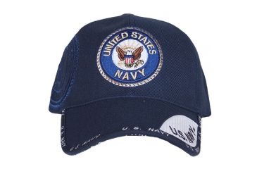Image of Fox Outdoor Embroidered Military Ball Cap, Navy Shadow Web / Navy, 78-437