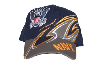 Image of Fox Outdoor Embroidered Military Ball Cap, Navy Shark Fin / Navy with Black, 78-407