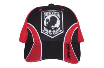 Image of Fox Outdoor Embroidered Military Ball Cap, POW / MIA Guard / Red with Black, 78-4442