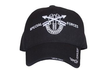 Image of Fox Outdoor Embroidered Military Ball Cap, Special Force HD Division / Black, 78-4416