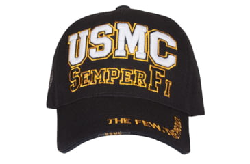Image of Fox Outdoor Embroidered Military Ball Cap, USMC Glow In The Dark / Black, 78-536