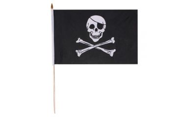 Image of Fox Outdoor Flags On Stick, Jolly Roger - 12in X 18in, 84-67