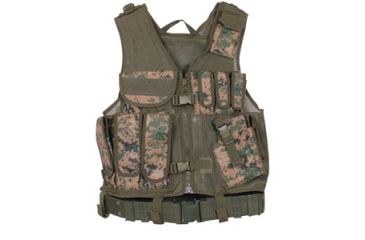 Image of Fox Outdoor MACH-1 Tactical Vest, Digital Woodland 099598652739