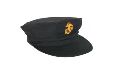 Image of Fox Outdoor Marine Cap, Black w/Emblem, Extra Small, 74-115 XS
