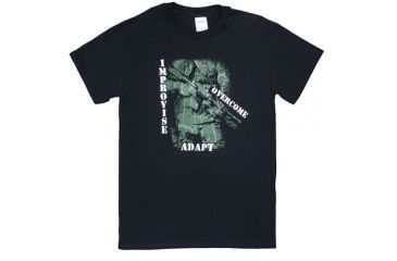 Image of Fox Outdoor Marines One-Sided Imprinted T-Shirt, Adapt / Black, Large, 63-430 L