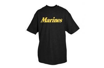 Image of Fox Outdoor Marines One-Sided Imprinted T-Shirt, Marines / Black, Small, 64-620 S