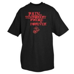 Image of Fox Outdoor Marines One-Sided Imprinted T-Shirt, Marines Pain / Black, Small, 63-998 S