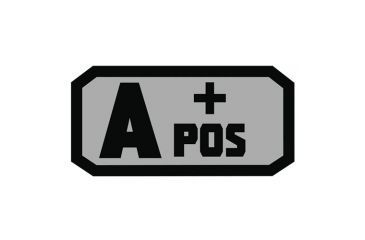 Image of Fox Outdoor Medical and Morale Patches, A Pos - Grey/Black, 84P-050