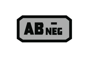 Image of Fox Outdoor Medical and Morale Patches, AB Neg - Grey/Black, 84P-055
