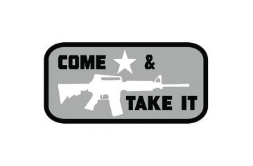 Image of Fox Outdoor Medical and Morale Patches, Come &amp; Take It - Grey, 84P-126
