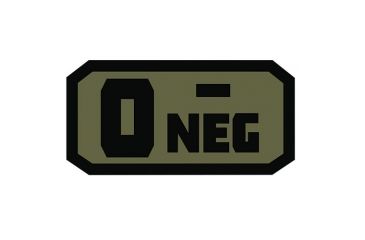 Image of Fox Outdoor Medical and Morale Patches, O Neg - Black/Olive Drab, 84P-047