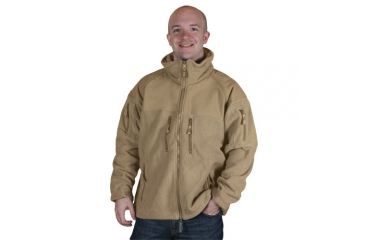 Image of Fox Outdoor Mens Enhanced Fleece Tactical Jacket, Coyote, L 099598657802
