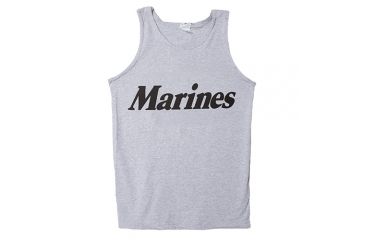Image of Fox Outdoor Military Branch Imprinted Tank Top, Marines - Heather Grey, 3XL, 64-69 XXXL