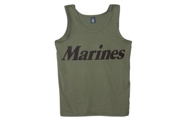 Image of Fox Outdoor Military Branch Imprinted Tank Top, Marines - Olive Drab, 3XL, 64-691 XXXL