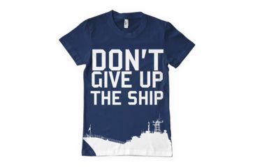 Image of Fox Outdoor Navy One-Sided Imprinted T-Shirt, A Global Force / Navy, Medium 63-565 M