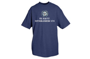 Image of Fox Outdoor Navy One-Sided Imprinted T-Shirt, Navy Established Vintage / Navy, Small, 63-996 S