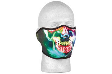 Image of Fox Outdoor Neoprene Thermal Half Mask, Electric Skull 72-6602