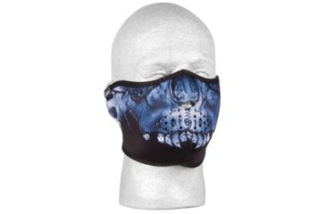 Image of Fox Outdoor Neoprene Thermal Half Mask, Midnight Skull 72-6612