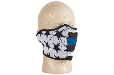 Image of Fox Outdoor Neoprene Thermal Half Mask - Police Thin Blue Line 72-64822