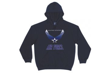 Image of Fox Outdoor Zip Front Hooded Sweatshirt, USAF - Grey, 2XL, 64-87 2XL