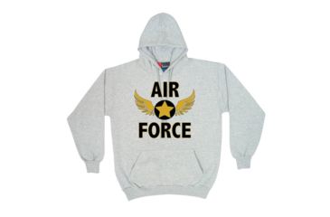 Image of Fox Outdoor Pullover Hoodie Sweatshirt, Air Force Wings - Grey, Large, 64-8717 L