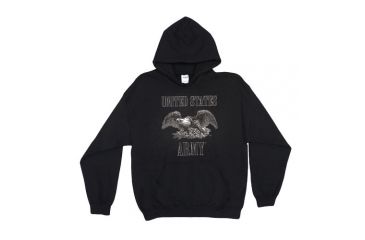Image of Fox Outdoor Pullover Hoodie Sweatshirt, Army Eagle - Black, Large, 64-8454 L