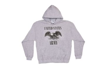 Image of Fox Outdoor Pullover Hoodie Sweatshirt, Army Eagle - Grey, Large, 64-8451 L