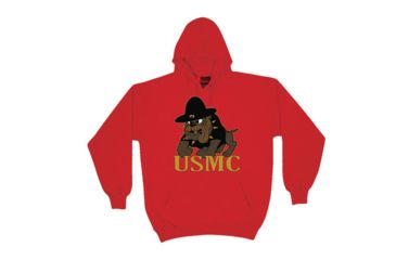 Image of Fox Outdoor Pullover Hoodie Sweatshirt, Marines Bulldog - Red, Medium, 64-8519 M