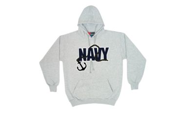 Image of Fox Outdoor Pullover Hoodie Sweatshirt, Navy Anchor- Grey, Large, 64-8617 L