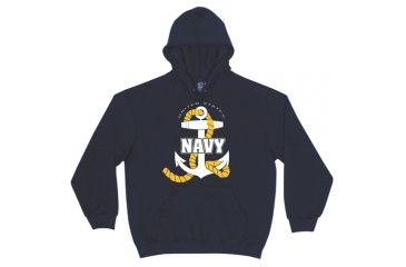 Image of Fox Outdoor Zip Front Hooded Sweatshirt, Navy - Grey, 2XL, 64-86 2XL